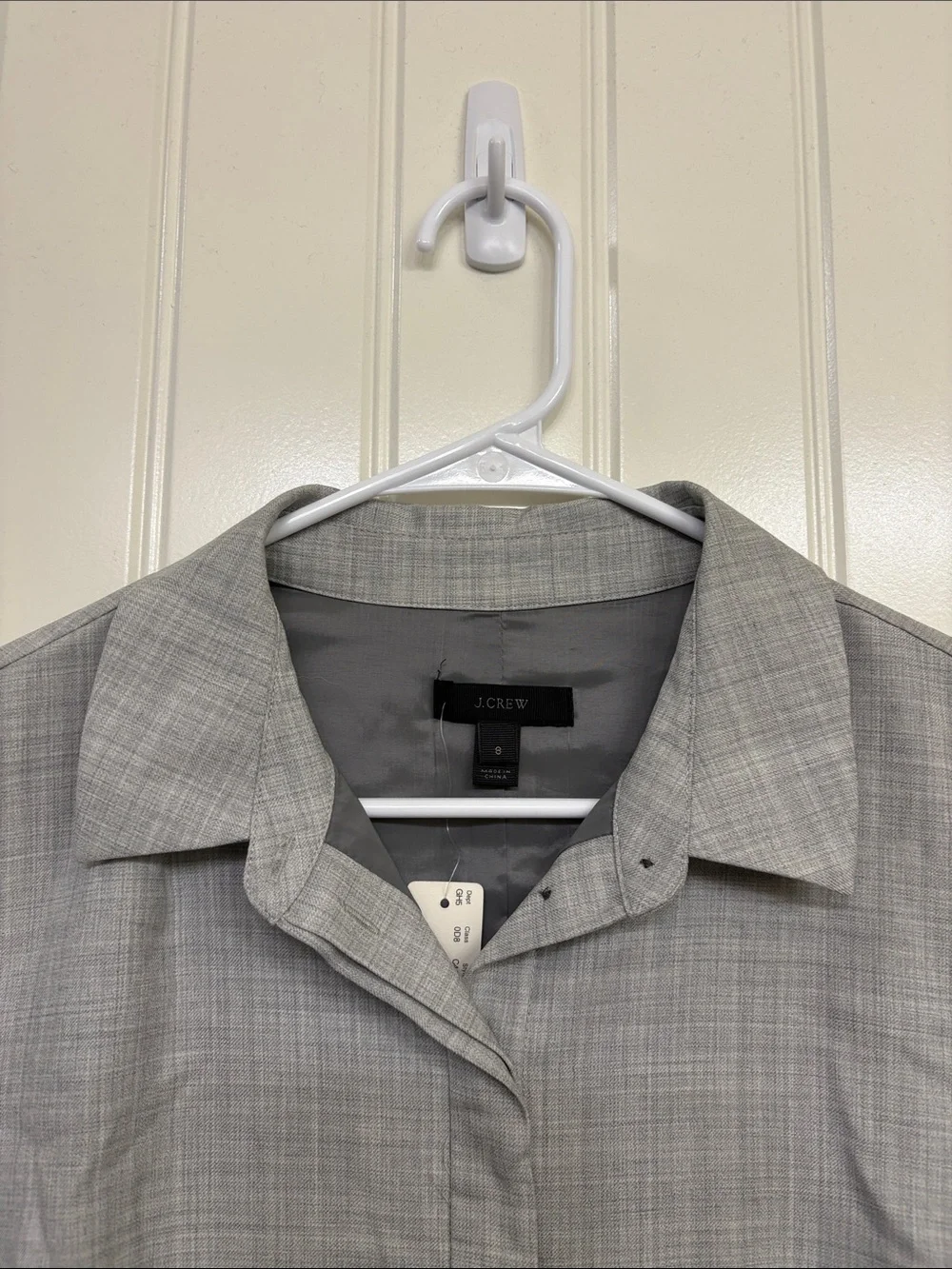 NWT J. Crew Sleeveless Gray Midi Shirt Dress